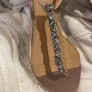 Jewel Badgley Mischka Carrol Embellished Thong never worn, boutique display